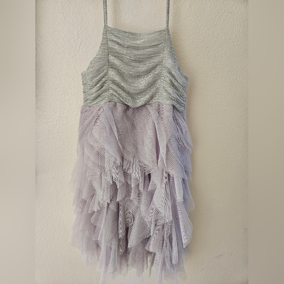 *NWOT* Alice Girl's Silver Layered tulle Dress in size 11 - Picture 1 of 6